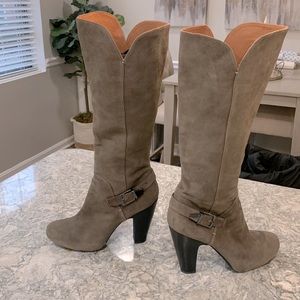 Suede tall heel boots Sofft 10M leather interior